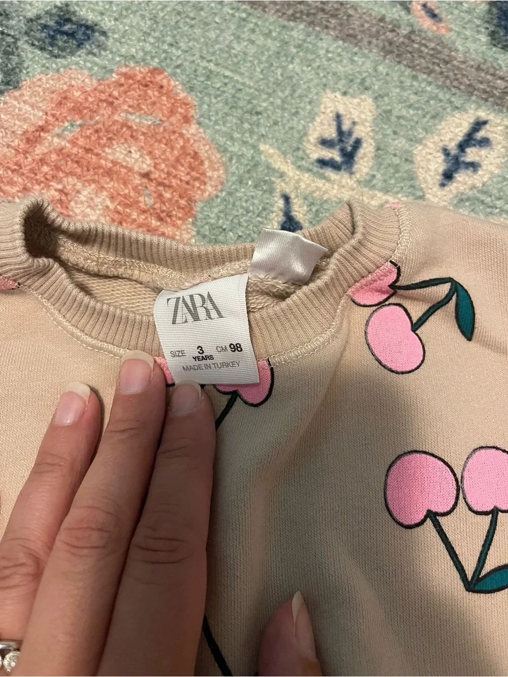Zara Toddler Girls Cherry Print Matching Set